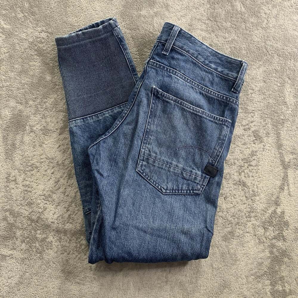 G-Star RAW Jeans Mens 33x30 Motac Deconstructed 3D Slim Biker Moto Stretch Denim